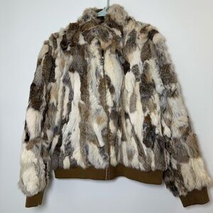 Wilsons Leather Brown and Cream Teddy Jacket